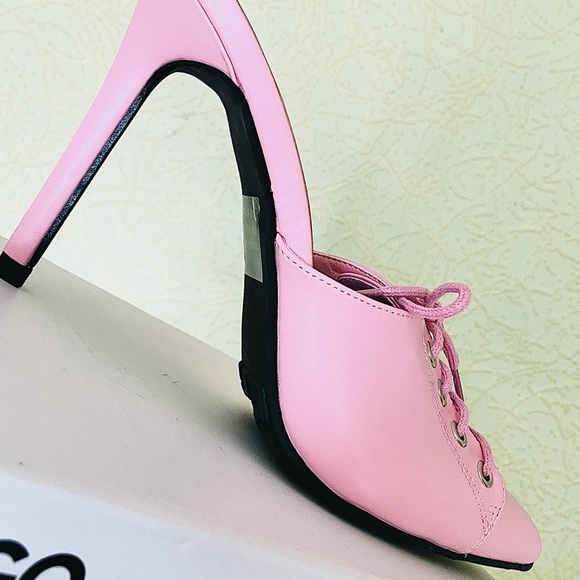 Ego ‘Sporty Spice’ Faux Leather Lace-up Stiletto Heels | Open-Heel | UK Size 4 - Picture 14 of 16